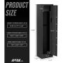 RPNB Rifle Safe,Electronic Gun Security Cabinet,Quick Access 5-Gun Large Metal Rifle Gun Security Cabinet with Separate Pistol/Ammo Area