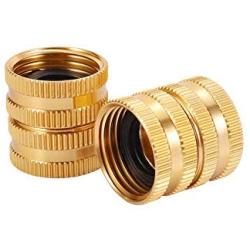 Metal Garden Hose to Hose Fitting Connect, Double Female Quick Swivel Connector Adapter Thread Size 3/4'' x 3/4'' Pipe,Female Quick Connector for Hose