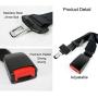 Car Seat Belt Extender, Adjustable Seat Belt Extender Seat Safety Belt, 7 Inch, 8 Inch Type A Metal Tongue Seatbelt Extender Car Buckles for Most Cars (9-30 Inch, Black)