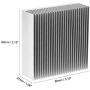 uxcell Electronics Cooler Heatsink for LED and Power Silver 80 x 80 x 27 mm