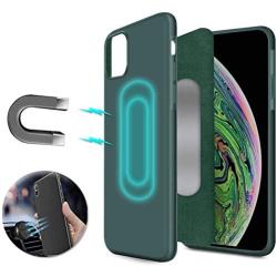 Magnetic Case for iPhone 11, [Support Magnetic Car Mount][Invisible Built-in Metal Plate] Magnet Case Ultra Thin Soft TPU Shockproof Anti-Scratch Protector Cover for iPhone 11, Green