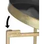Kate and Laurel Celia Round Metal Foldable Tray Accent Table, Gray with Gold Base Kate and Laurel Celia Round Metal Foldable Tray Accent Table, Gray with Gold Base