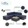 PHI VILLA Outdoor Rattan Sectional Sofa- Patio Wicker Furniture Set (6-Piece 3)