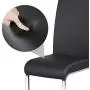 Yaheetech 6PCS Dining Chairs Armless Chairs Side Chairs PU Leather Seat and Metal Legs with High Back for Kitchen, Living Room, Leisure