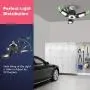 BBESTLED 80W Garage Light Bulb 3 Adjustable Panels Black