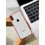 DTTO iPhone Xs Case, Clear Soft TPU Cover Case with Metal Luster Protactive Edge for Apple iPhone Xs(2018), Also Compatible with iPhone X(2017) 5.8 Inch, Red