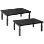Hippo & Frog Metal Desk Dual Monitor Stand Riser, 3 Height Adjustable, 2 Packs