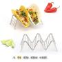 Taco Holders Set of 2 Premium Stainless Steel Stackable Stands, Each Rack Holds 2 or 3 Hard or Soft Tacos, Five Styles Available By 2lbDepot