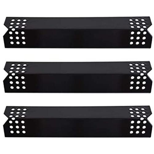 BBQ-Element Grill Heat Plate Shield, Burner Cover, Flame Tamer for Grill Master 720-0697, 720-0737, Porcelain Steel Gas Grill Replacement Parts for Nexgrill 720-0830H 720-0783E 720-0882A 720-0896B.