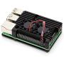 Pastall Raspberry Pi 4 Armor Case with Dual Cooling Fan Metal Shell Black Enclosure for Pi 4 Model B