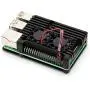 Pastall Raspberry Pi 4 Armor Case with Dual Cooling Fan Metal Shell Black Enclosure for Pi 4 Model B