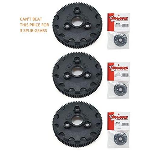 TRAXXAS SPUR Gear 4690 SPUR Gear 90T 48P (3pcs) These are Good for The Slash, RUSTLER, Stampede, Bandit, Skully, Bigfoot 2WD XL-5 Trucks.