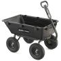 Gorilla Carts Heavy-Duty Poly Yard Dump Cart | 2-In-1 Convertible Handle, 1200 lbs capacity | GOR6PS model