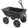 Gorilla Carts Heavy-Duty Poly Yard Dump Cart | 2-In-1 Convertible Handle, 1200 lbs capacity | GOR6PS model
