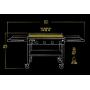 PIT BOSS PB757GD 4 Burner LP Gas Griddle, 4. 7mm Thick pre-Seasoned top, Black