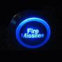 ESUPPORT Black Shell 12V Momentary Car Vehicle Blue LED Light Headlight Push Button Stainless Steel Metal Switch 19mm Fire Missiles
