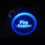ESUPPORT Black Shell 12V Momentary Car Vehicle Blue LED Light Headlight Push Button Stainless Steel Metal Switch 19mm Fire Missiles