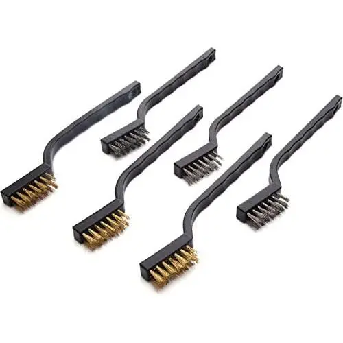 eBoot Mini Wire Brush Set for Cleaning Welding Slag and Rust, 6 Pack, Stainless Steel and Brass eBoot Mini Wire Brush Set for Cleaning Welding Slag and Rust, 6 Pack, Stainless Steel and Brass
