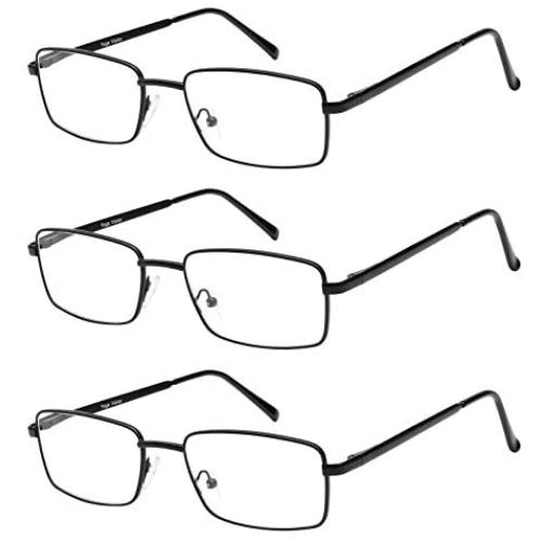 Reading Glasses Set of 3 Metal Full Rim Glasses for reading for Men and Women