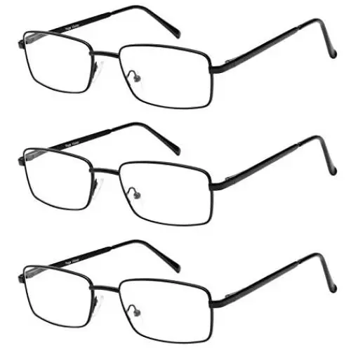 Reading Glasses Set of 3 Metal Full Rim Glasses for reading for Men and Women Reading Glasses Set of 3 Metal Full Rim Glasses for reading for Men and Women
