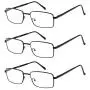 Reading Glasses Set of 3 Metal Full Rim Glasses for reading for Men and Women Reading Glasses Set of 3 Metal Full Rim Glasses for reading for Men and Women