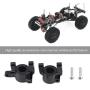 Dilwe RC Car Steering Knuckle, Metal Front C-Hub Carrier Steering Knuckle for Axial SCX10 II RC Car RC Model Parts Accessories (Black)
