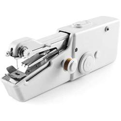 Handheld Sewing Machine, Portable Mini Sewing Machine for Beginners, Quick Simple Repairing Cordless Sewing Machine Suitable for Fabric, Kids Cloth, Home Use and Carry Out (White)