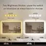 BYECOLD Horizontal Vanity Bathroom Mirror with Dimmable LED Light Touch Switch Demister Weather Forecast Lighted Makeup Mirror Wall Mirror-47.2x 23.6 BYECOLD Horizontal Vanity Bathroom Mirror with Dimmable LED Light Touch Switch Demister Weather Forecast Lighted Makeup Mirror Wall Mirror-47.2x 23.6