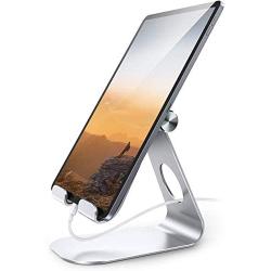 Tablet Stand Adjustable, Lamicall Tablet Stand : Desktop Stand Holder Dock Compatible with Tablet Such as iPad Pro 9.7, 10.5, 12.9 Air Mini 4 3 2, Kindle, Nexus, Tab, E-Reader (4-13'') - Silver