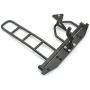 LAFEINA Metal Rear Bumper Bull Bar with Spare Tire Rack and Ladder for 1/10 RC Crawler Car D90