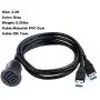 Kework Metal Dual USB 3.0 Ports Mount with Light, 3.3ft 2 Ports USB Male to 2 Ports Female Flush Mount Panel Mount Extension AUX Cable for Car Truck Boat Motorcycle Dashboard (Gray & 3.3ft) Kework Metal Dual USB 3.0 Ports Mount with Light, 3.3ft 2 Ports USB Male to 2 Ports Female Flush Mount Panel Mount Extension AUX Cable for Car Truck Boat Motorcycle Dashboard (Gray & 3.3ft)