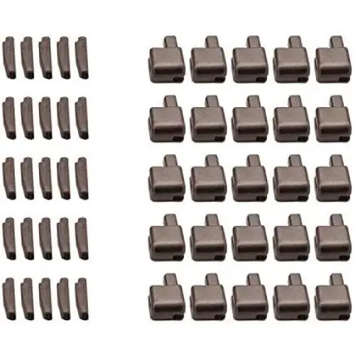 Warmsky 25 Sets #5 Metal Zipper Latch Slider Retainer Insertion Pin Zipper Bottom Zipper Stopper Zipper Repair Kit for Zipper Repair Zipper Repair Kit (Dark Gray)