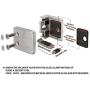 Stainless Steel 316 Grade Heavy Duty Square Flat Back Glass Clamp 55 x 55 mm for 3/8'' or 1/2'' Tempered Glass or Laminated Glass, Satin Finish, 4-Pack (GC-056S)