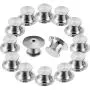 Mudder Locking Pin Keepers Backs, No Tool Required (Silver, 30 Pieces)