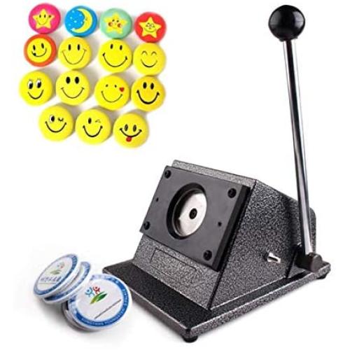 KUNHEWUHUA 2-3/4'' 70mm Graphic Punch Die Cutter Heavy-Duty Badge Button Maker for 2-1/4'' 58mm Badge