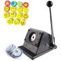 KUNHEWUHUA 2-3/4'' 70mm Graphic Punch Die Cutter Heavy-Duty Badge Button Maker for 2-1/4'' 58mm Badge