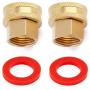 Litorange (2 Pack Industrial Metal Brass Garden Hose Threaded 3/4 to 1/2 NPT Fitting Connect, Green Thumb Quick Swivel Connector Adapter,Double Female Thread Size 3/4'' x 1/2'' NPT Pipe Litorange (2 Pack Industrial Metal Brass Garden Hose Threaded 3/4 to 1/2 NPT Fitting Connect, Green Thumb Quick Swivel Connector Adapter,Double Female Thread Size 3/4'' x 1/2'' NPT Pipe