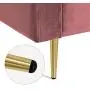 VASAGLE Sofa, Couch for Living Room, Velvet Surface, for Apartment, Small Space, Solid Wood Frame, Metal Legs, Easy Assembly, Mid-Century Modern Design, 71.3 x 32.3 x 33.9 Inches, Pink ULCS002P01 VASAGLE Sofa, Couch for Living Room, Velvet Surface, for Apartment, Small Space, Solid Wood Frame, Metal Legs, Easy Assembly, Mid-Century Modern Design, 71.3 x 32.3 x 33.9 Inches, Pink ULCS002P01
