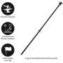 Evergreen Flag Star Black Metal Extendable House Flag Pole, 35'' to 60'' L