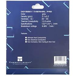 Thermalright Odyssey Thermal Pad 12.8 W/mK, 120x120x1.5mm, Heat Resistance, High-Temperature Resistance, Non-Conductive, Silicone Thermal Pads for Laptop Heatsink/GPU/CPU/LED/Gelid/PS4(120x120x1.5mm)