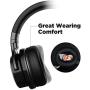 COWIN E7 PRO [Upgraded] Active Noise Cancelling Headphones Bluetooth Headphones with Microphone/Deep Bass Wireless Headphones Over Ear 30H Playtime for Travel/Work/TV/Computer/Cellphone - Black