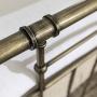 Walker Edison Vintage Metal Iron Pipe Queen Size Bed Headboard Bedroom