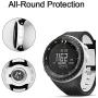 Sibode Compatible with Suunto Core Watch Band, Rubber Replacement Watch band, Soft Wrist Band Strap with Metal Clasp for Suunto Core Smart Watch (Black & White)