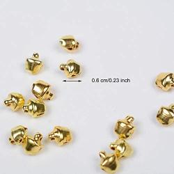 500 Pieces Craft Bells Small/Mini Jingle Bells Loose Beads Bell Ornament by EORTA for Art Festival Christmas Decor Sewing Cards Making DIY, 6mm, Multicolor