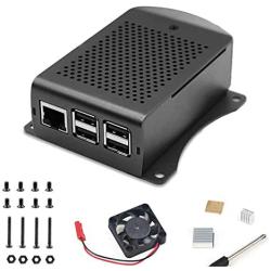 MakerFocus Raspberry Pi Case with Fan, Raspberry Pi 3 B+ Aluminum Alloy Case with Heatsink and Screw Driver for RPi 3B+, RPi 3/2, RPi B