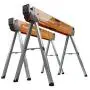 Bora Portamate Speedhorse Sawhorse Pair– Two Pack, Table Stand with Folding Legs, Metal Top for 2x4, Heavy Duty Pro Bench Saw Horse for Woodworking, Carpenters, Contractors, PM-4500T