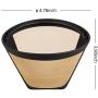 Coffee filter - Permanent Reusable #4 Cone Shape metal Coffee Filter Mesh Tone Coffee Accessories - Cone Shape Coffee Filter 4-1PCs