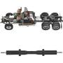 VGEBY RC Wheel Axle, 1/10 RC Wheel Axle Metal Unpowered Trailer Non-Powered Rear Wheel Axle Upgrade Parts Fit for Tami ya 1/10 RC Tractor Truck