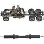 VGEBY RC Wheel Axle, 1/10 RC Wheel Axle Metal Unpowered Trailer Non-Powered Rear Wheel Axle Upgrade Parts Fit for Tami ya 1/10 RC Tractor Truck