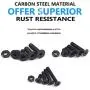 Comdox 500pcs Alloy Steel Socket Cap Screws Hex Head Bolt Nuts Assortment Kit with Box, M3 M4 M5 Thread Size, Black Oxide Finish (Flat Head) Comdox 500pcs Alloy Steel Socket Cap Screws Hex Head Bolt Nuts Assortment Kit with Box, M3 M4 M5 Thread Size, Black Oxide Finish (Flat Head)